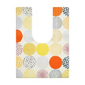 スキマにピタっ!PVCトイレマット　耳長　80×60cm ドット