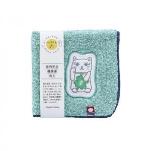 今治タオルブランドタオルハンカチおまもりタオル グリーン IMHK-80GR