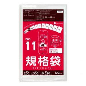ECO TAI　エコ袋　No.11　規格袋 FB-11 透明 100枚×80冊