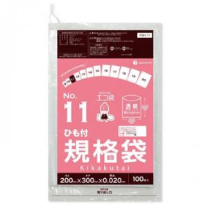 ECO TAI　エコ袋　No.11　ひも付規格袋 FBH-11 透明 100枚×80冊