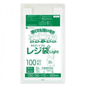 レジ袋　西日本30号・東日本12号 RSK-30 乳白 100枚×80冊