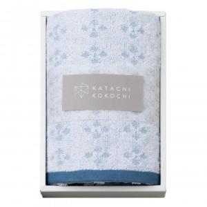 KATACHI KOKOCHI フェイスタオル1P ブルー 箱入 K-20502