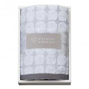 KATACHI KOKOCHI フェイスタオル1P グレー 箱入 K-20506