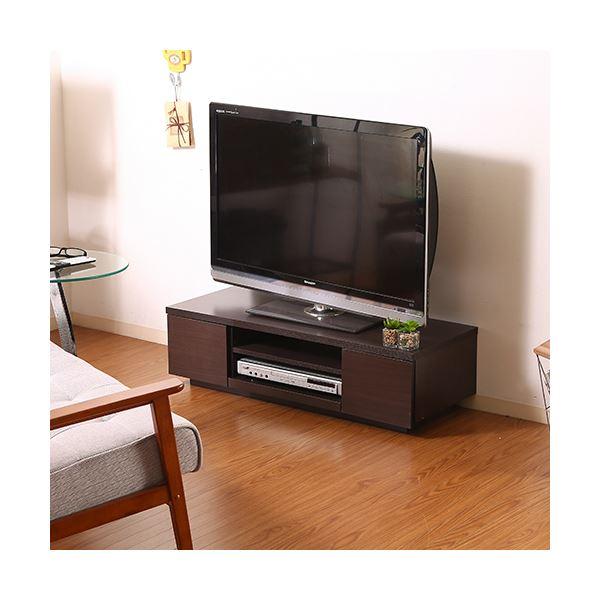 ds-テレビ台 テレビボード 約幅100cm ブラウン AV機器収納対応 引き出し付き 木目調 ロー...
