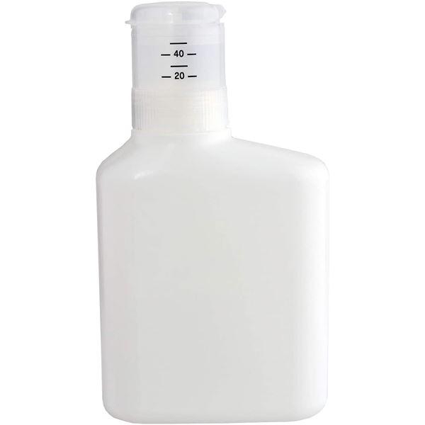 ds-詰め替えボトル 1000ml ホワイト 5個セット シール付き 押して計量 液体洗剤 柔軟剤 ...