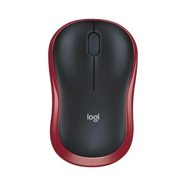 （まとめ） ロジクール ワイヤレスマウス M186レッド M186RD 1個 〔×5セット〕
