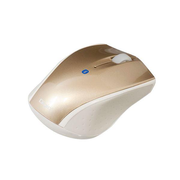 Digio デジオ 小型 Bluetooth 3ボタンBlueLEDマウス ゴールド MUS-BKT...