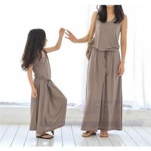 親子お揃いワンピース女の子マキシ子ども服夏物レディースチェック柄キッズ家族旅行 Xkun77 Bhzam567 Minto 通販 Yahoo ショッピング