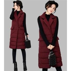 中綿ベストレディースダウンベストロング丈ロングコートダウンコート秋冬アウター防寒着 Xkun77 Somwr415 Minto 通販 Yahoo ショッピング