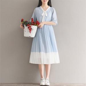 水色 ワンピース ロングの商品一覧 通販 Yahoo ショッピング