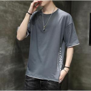 Tシャツ メンズ 半袖 韓国 ファッション おしゃれ 丸首Tシャツ Tシャツ カットソー 夏 春 夏Tシャツ メンズ 2021 春 新作
