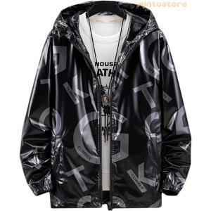 ジャケット 春秋 トレーナー 男性 カラフル 光沢