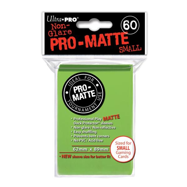 Ultra・PRO 小型サイズカード用 デッキプロテクタースリーブ PRO-MATTE ライムグリー...