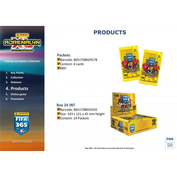 SOCCER 2026 PANINI FIFA 365 ADRENALYN XL BOOSTER[1...