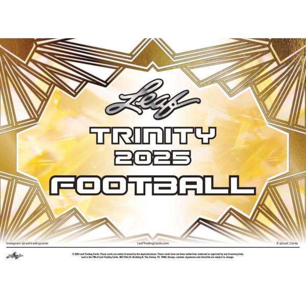 NFL 2025 LEAF TRINITY JUMBO[1ボックス]