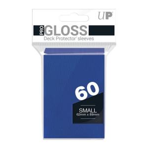 【返品・交換不可】Ultra・PRO 小型サイズカード用 PRO-Gloss スモール デッキ プロテクター スリーブ ブルー[60枚入り][1個]