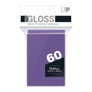 【返品・交換不可】Ultra・PRO 小型サイズカード用 PRO-Gloss スモール デッキ プロテクター スリーブ パープル[60枚入り][1個]