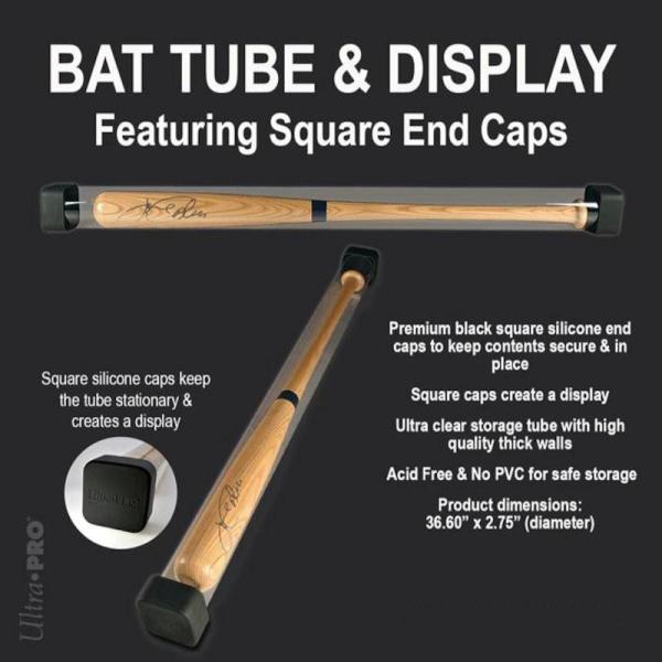 Ultra・PRO ベースボールバット用 四角い蓋のチューブディスプレイ[1個]