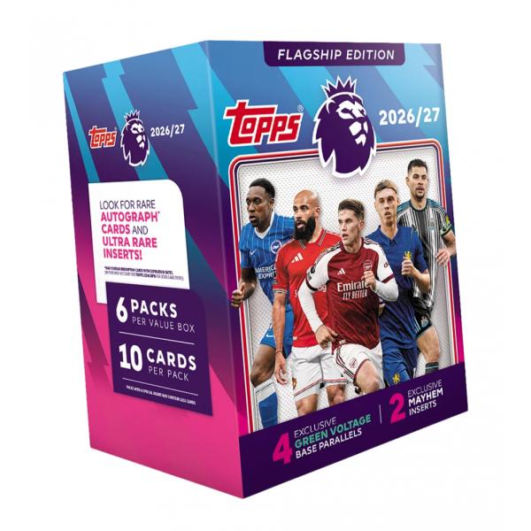 SOCCER 2026-27 TOPPS FLAGSHIP PREMIER LEAGUE VALUE...