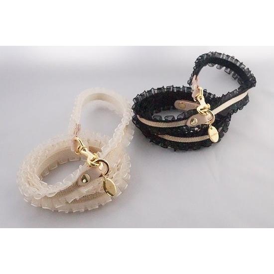 リード 犬 おしゃれ かわいい 小型犬 中型犬 オーガンジーフリル 日本製 ミントタン mintta...