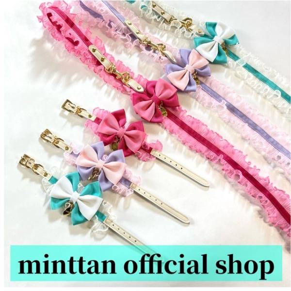 首輪＆リードセット 犬 おしゃれ かわいい 小型犬 中型犬 首輪 リード キャンディータック フリル...