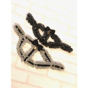 ハーネス 犬 おしゃれ かわいい 小型犬 中型犬 ドットフリルグログランリボン 背中 カチッとハーネ...