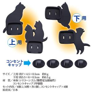 ねこの コンセントカバー 4個セット ベビーガ...の詳細画像3