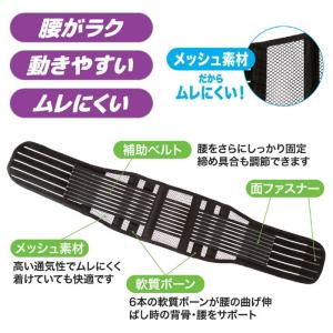 腰サポーター しっかり腰ベルト スリム 薄型 ...の詳細画像2