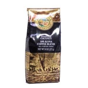 トースティッドココナッツ（挽き済みの粉）　ロイヤルコナ（８ｏｚ　２２７ｇ）　ハワイコナコーヒー　フレーバーコーヒー｜mipori