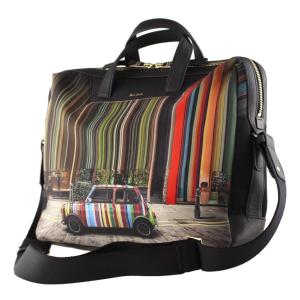 ポールスミス ビジネスバック アタッシュケース メンズ PAUL SMITH 2WAY M1A 6425 GMINCO PR マルチ系 ストライプ バッグ カバン