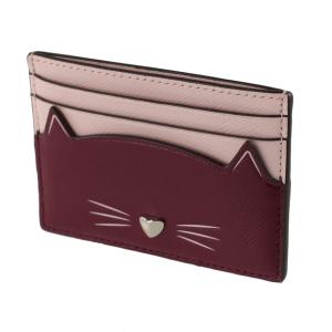 ケイトスペード カードケース パスケース 定期 名刺入れ KATE SPADE wlr00594 673 ピンク×マルチ系 バイカラー アニマル柄 レディース