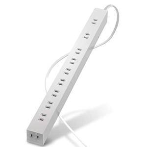 エレコム 電源タップ 雷ガード 10個口 ほこりシャッター付
