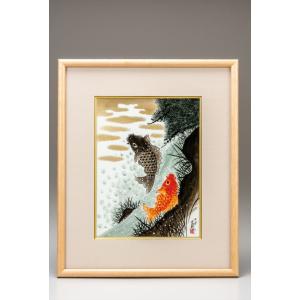 鯉の滝登り 日本画 の商品一覧 絵画 美術 工芸品 楽器 手芸 コレクション 通販 Yahoo ショッピング