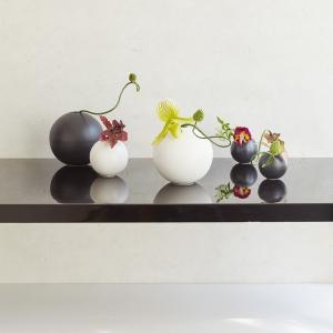 orb オーブ フラワーベース 陶器  大小2個セット  2色
