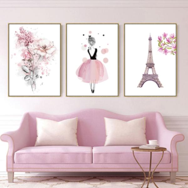 絵画 アートパネル インテリア おしゃれ 壁掛け 北欧 キャンバス アート モダン ピンク 女の子 ...