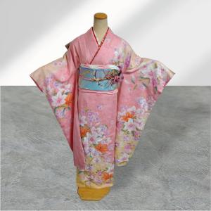 美品　正絹振袖フルセット　新品長襦袢　❤︎夢の世界のよう❤︎ 正絹振袖+半衿付き長襦袢+帯+帯揚+帯〆+重衿 6点セット 大人