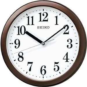 セイコークロック(Seiko Clock) 掛け時計 茶メタリック 直径28.0x4.6cm ...