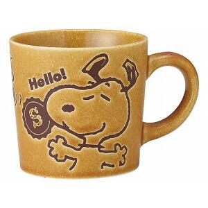 スヌーピーhello撥水マグ 茶 金正陶器 陶器 マグカップ ミライ 通販 Yahoo ショッピング