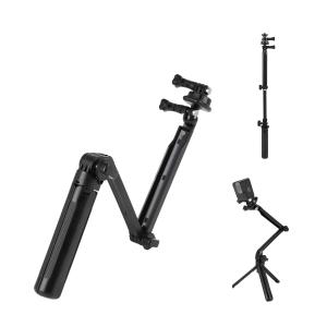 エツミ 三脚 アクションポッド 3WAY 3 カメラ アクションカメラ 自撮り グリップ 360° ローアングル 撮影 折りたたみ 収納 セ