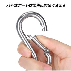 カラビナ 304ステンレス 50個セット スプ...の詳細画像3