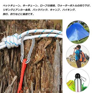 カラビナ 304ステンレス 50個セット スプ...の詳細画像4