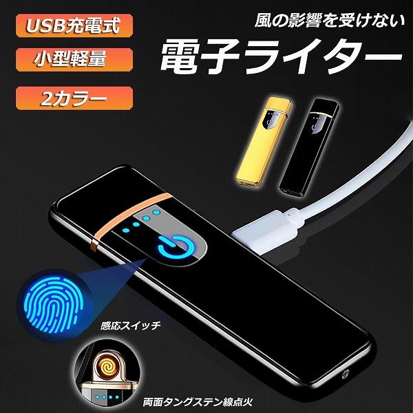 電子ライター usb 電子ターボライター 小型 充電式ガス オイル不要 防風 軽量 薄型 キャンプ ...