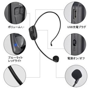 ワイヤレスマイク 2.4G 無線マイク 2台セ...の詳細画像3