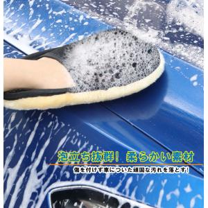 洗車グローブ 洗車用ムートングローブスポンジ ...の詳細画像3
