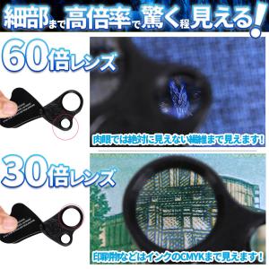LED付きルーペ 倍率30倍 40倍 2カラー...の詳細画像2