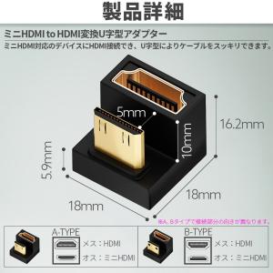 U字型ミニHDMI HDMIアダプター 8k ...の詳細画像5
