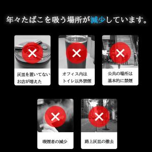 爆買 携帯灰皿 カラビナ付き 3個セット 吸い...の詳細画像2