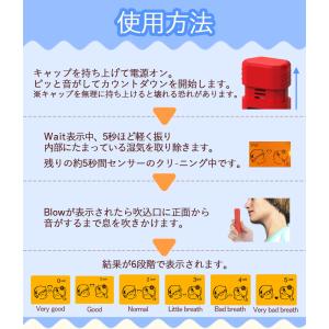 口臭チェッカー 口臭レベル測定 2個セット デ...の詳細画像5