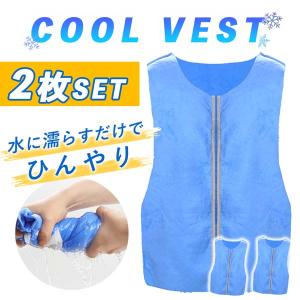 爆買 冷却ベスト クールベスト 2枚セット 冷感...の商品画像