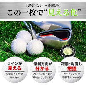 ゴルフマーカー 水平器付き パターライン 読み...の詳細画像3